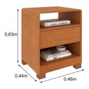 Ver imagem 3 de Mesa de Cabeceira com 1 Gaveta e 2 Nichos 46cm Multimóveis CR35470 Cinamomo