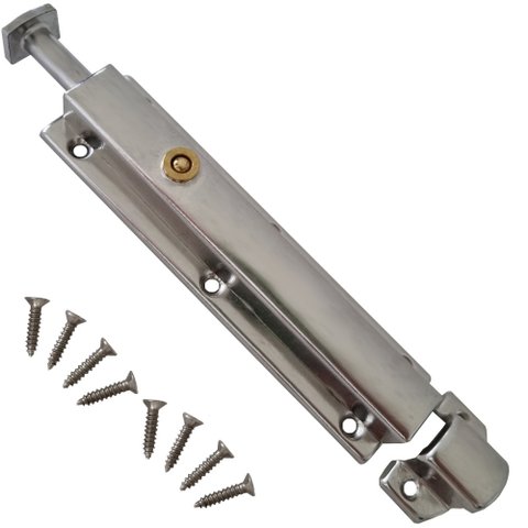 Fechadura Semiautomática de Aço Inoxidável-14,5cm Facil Negocio Importadora Fechasemi14cm