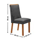 Ver imagem 3 de Mesa de Jantar Milena 180cm Tampo MDF Vidro Canto Copo com 6 Cadeiras Yasmin