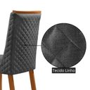 Ver imagem 5 de Mesa de Jantar Milena 180cm Tampo MDF Vidro Canto Copo com 6 Cadeiras Yasmin