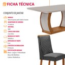 Ver imagem 2 de Mesa de Jantar Milena 180cm Tampo MDF Vidro Canto Copo com 6 Cadeiras Yasmin