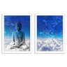 Kit 2 Quadros Meditação Buda - 1