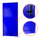 Ver imagem 2 de Porta Alumínio Lambril D.Azul 70 Brimak