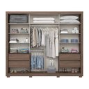 Ver imagem 4 de Guarda-Roupa Casal 2 Portas Deslizantes Snow Espresso Móveis