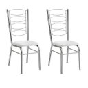 Ver imagem 1 de Conjunto 2 Cadeiras Support Cromadas com Reforço Tubo Grosso Suporte 150 Kgs Cozinha,restaurante,sal