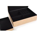 Ver imagem 2 de Caixa em Mdf para Maquiagem com Bandeja Flocada em Preto Josely Flocados