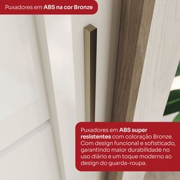Guarda-Roupa Casal 2 Portas Deslizantes com Espelho Alpha Espresso Móveis - 5 Guarda-Roupa Casal 2 Portas Deslizantes com Espelho Alpha Espresso Móveis - 5
