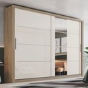 Ver imagem 1 de Guarda-Roupa Casal 2 Portas Deslizantes com Espelho Alpha Espresso Móveis