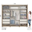 Ver imagem 3 de Guarda-Roupa Casal 2 Portas Deslizantes com Espelho Alpha Espresso Móveis