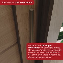 Guarda-Roupa Casal 2 Portas Deslizantes com Espelho Alpha Espresso Móveis - 5