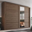 Ver imagem 1 de Guarda-Roupa Casal 2 Portas Deslizantes com Espelho Alpha Espresso Móveis