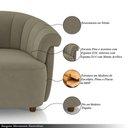 Ver imagem 3 de Sofá Namoradeira Decorativa Latvia 150cm Pés de Madeira Veludo Castor G45 - Gran Belo