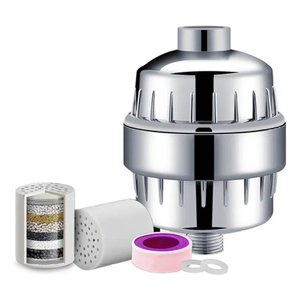 Filtro de Chuveiro 20 Estágios Cromado Universal Reduz Cloro