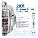 Ver imagem 3 de Filtro de Chuveiro 20 Estágios Cromado Universal Reduz Cloro