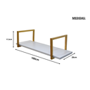 Ver imagem 2 de Nicho SIMPLES metalon 100X30 CINZA/DOURADO  METALICO 01