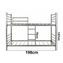 Ver imagem 2 de Beliche Wave Klm Store | Cama Beliche de Aço Reforçada para Solteiro com Escada e Grades de Proteção