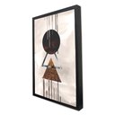 Ver imagem 3 de Quadro Decorativo Abstrato Geométrico em Moldura Caixa Tacolado Moldura Trad 1cm Branca com Vidro 20