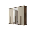 Ver imagem 1 de Roupeiro/armário/guarda Roupas/organizador Estela 6 Portas com Puxadores em Mdf com Espelhos Nas por