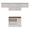 Ver imagem 3 de Cozinha Compacta Iluminata 7 Portas 3 Gavetas 100% Mdf Branco/ébano - Genialflex