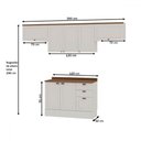 Ver imagem 4 de Cozinha Compacta Iluminata 7 Portas 3 Gavetas 100% Mdf Branco/ébano - Genialflex