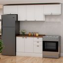 Ver imagem 1 de Cozinha Compacta Iluminata 7 Portas 3 Gavetas 100% Mdf Branco/ébano - Genialflex