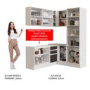 Ver imagem 6 de Armário de Cozinha Completa de Canto 329cm Branco Preto Glamy Madesa 01