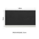 Ver imagem 3 de Armário de Cozinha Aéreo 60 cm 1 Porta Rustic/Preto Glamy Madesa