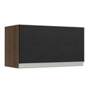 Ver imagem 1 de Armário de Cozinha Aéreo 60 cm 1 Porta Rustic/Preto Glamy Madesa