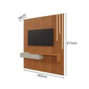 Ver imagem 2 de Painel para Tv 65'' Impérium Gaveta C/ Nicho Led Cascata 100% Mdf:naturalle/off White