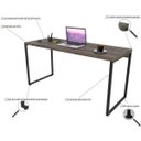 Ver imagem 6 de Escrivaninha Mesa Escritório com Gaveteiro Kuadra 4 Gavetas 150cm Industrial Yescasa Carvalho Dark Marrom