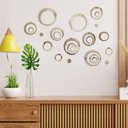 Ver imagem 2 de Espelho Adesivo Pet Acrilic Flexível Decorativo Kit 24 Un. Lua Circulo