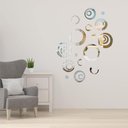Ver imagem 4 de Espelho Adesivo Pet Acrilic Flexível Decorativo Kit 24 Un. Lua Circulo