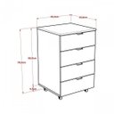 Ver imagem 7 de Escrivaninha Mesa Escritório 150cm com Gaveteiro Kuadra