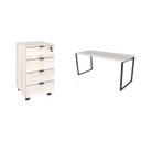 Ver imagem 2 de Escrivaninha Mesa Escritório 150cm com Gaveteiro Kuadra