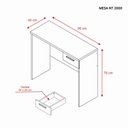 Ver imagem 5 de Escrivaninha Mesa Escritório 90cm 1 Gaveta Office NT 2000