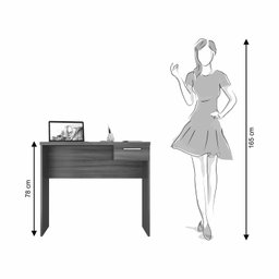 Mesa de Escritório 90cm 1 Gaveta Office NT 2000  - 6