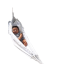 Ver imagem 1 de Rede berço bebê infantil brim até 30kg Montessoriana branca