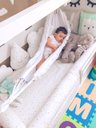 Ver imagem 4 de Rede berço bebê infantil brim até 30kg Montessoriana branca