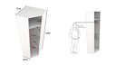 Ver imagem 3 de Armário Canto Arara M4 Closet Roupa Expositor Loja