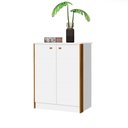 Ver imagem 2 de Conjunto Escrivaninha Balcão Office Multiuso Branco Freijó