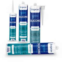 Silicone Acético Incolor 260g Kit 03 Unidades Uso Geral Argacon - 6