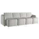 Ver imagem 6 de Sofá Cama Modulado Retrátil e Reclinável Decorativo Varsóvia 436cm Bouclê Cinza G33 - Gran Belo