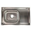 Ver mais imagens de Pia Cozinha 80cm Cuba Balcao Lava Louça Escorre Agua Torneira Casa Restaurante Limpeza Lavagem LEVA