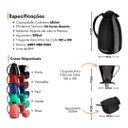 Ver imagem 2 de Garrafa Termica Café Kit Pratico Açucareiro + Suporte Filtro Cor:preto