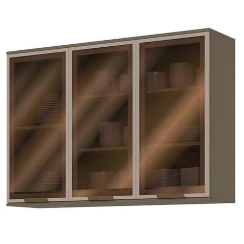 Aéreo 03 Portas 1200mm 830mm com Vidro Connect Duna - Henn