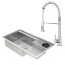 Ver imagem 1 de Kit Cuba Gourmet Veneza Aço Inox 304 e Torneira Gourmet Milão Monocomando Goldenx