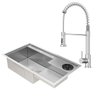 Kit Cuba Gourmet Veneza Aço Inox 304 e Torneira Gourmet Milão Monocomando Goldenx - 1