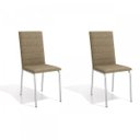 Ver imagem 1 de Conjunto 2 Cadeiras para Sala de Jantar Amsterdã Metal Cromado