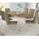 Ver imagem 3 de Conjunto 2 Cadeiras para Sala de Jantar Amsterdã Metal Cromado Marrom/Capuccino