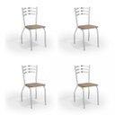 Ver imagem 1 de Conjunto 4 Cadeiras para Sala de Jantar Portugal Metal